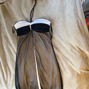 Black and white dress.